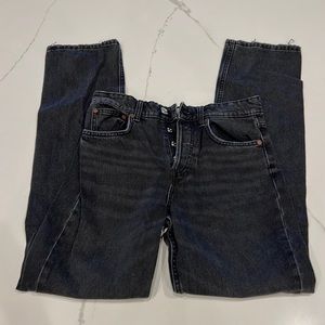 Zara straight leg black jeans